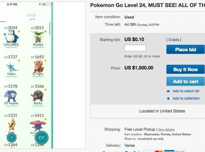 Selling - Pokemon go account level 30 with pokedex almost full - EpicNPC