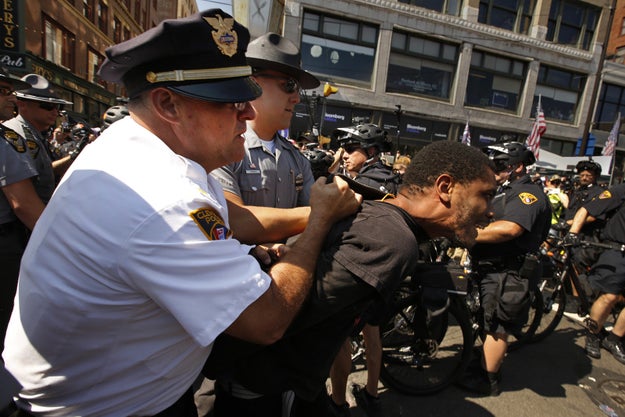 17 Arrested Outside Convention Hall