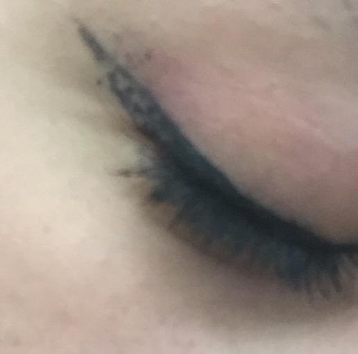 Eyeliner wings not staying perfectly pointed for very long.