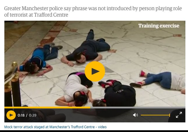 It's actually is from a police training in Manchester, England.