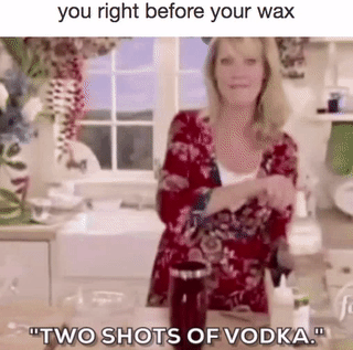 There are a few reasons why you probably shouldn't pregame your wax, says Miest, but there actually hasn't been a ton of research on the relationship between booze and waxing. On one hand, alcohol has some bad effects on skin in general, and those effects can be aggravated during a wax. For example, drinking can lead to inflammation and it can dehydrate the skin, which could increase both pain and the risk of infection. But, depending on you and your skin, a glass of wine before your wax might increase your pain tolerance and help you relax. Basically, it depends. But given that there are some potential risks, experts advise against it (especially your first wax) and suggest you try other pain relief methods first.