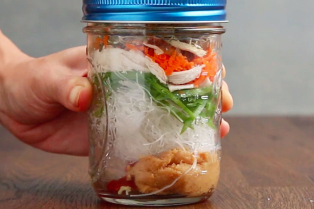 Noodle Soup in a Jar for Lunch