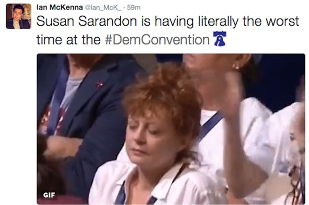 Susan Sarandon A Sanders Supporter Is Really Not Feeling This Convention