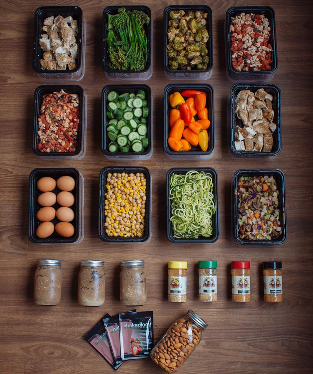 This Sunday meal prep that's basically a fancy salad bar in your fridge.