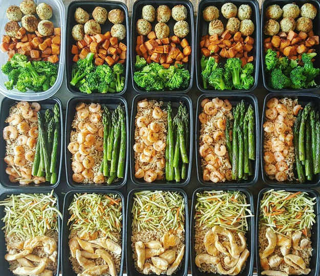 This prep that includes turkey, chicken, and shrimp.