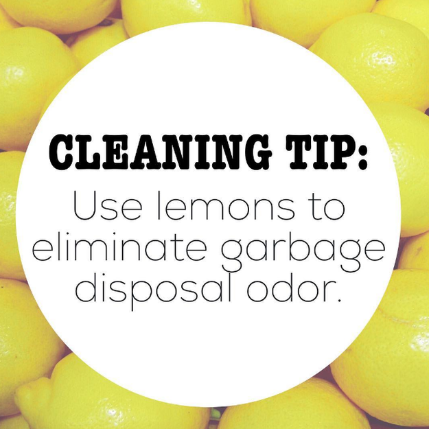 And you can also toss those used lemons down your garbage disposal to get rid of nasty smells.