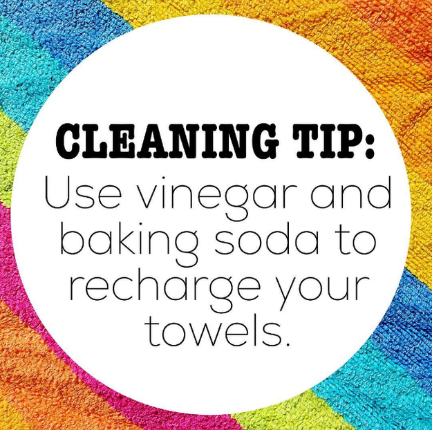 Vinegar and baking soda go a long way in bringing your towels back to life.