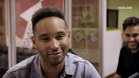 The face you make when you realize life is actually mad chill.