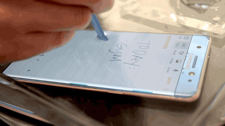 The pen is now fully waterproofed, so you can quickly jot down That Thing during a torrential downpour or wherever else inspiration may strike.I'm not even sure why you'd want to write underwater (maybe it's raining outside?) – but in case you do, the Note *and* its stylus have an IP68 rating, which is a fancy way of saying that they're safe for 30 minutes in up to 1.5 meters of water.
