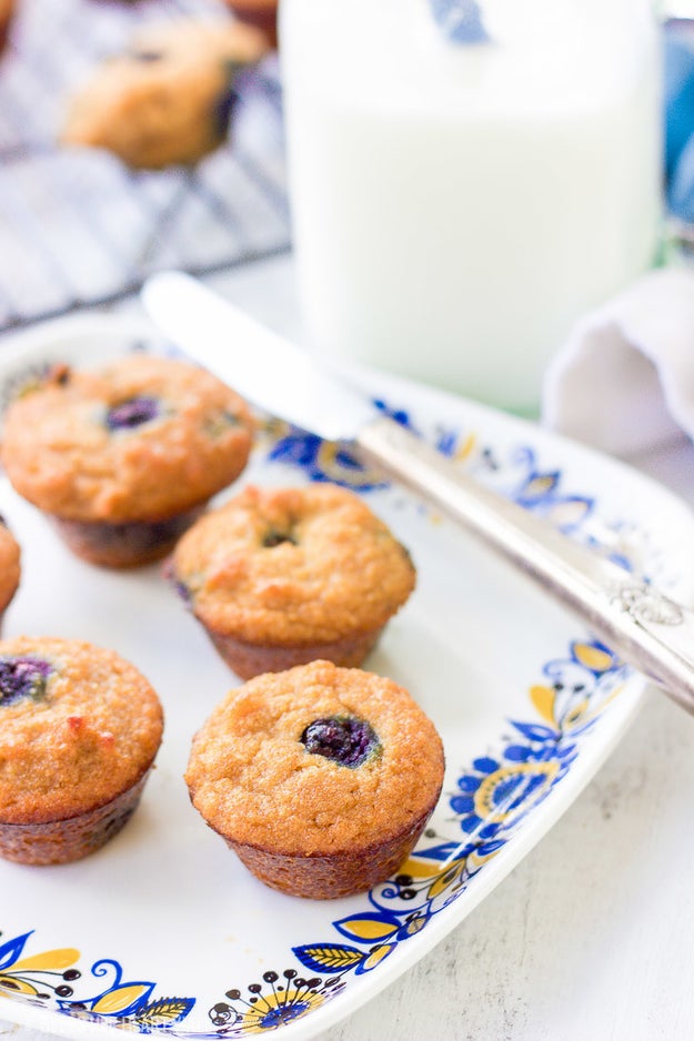 Gluten-Free & Grain-Free Blueberry Mini Muffins