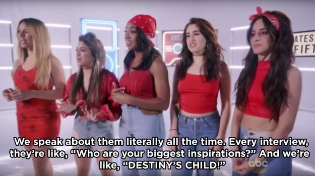 After talking about how much Destiny's Child has inspired them...