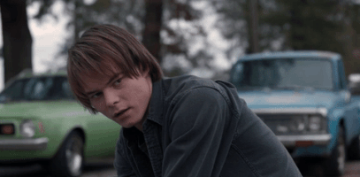 Don't even try to tell me this isn't Christian Slater and Winona Ryder's love child. Despite the fact actor Charlie Heaton is British (pfft! whatever!) he definitely has that 80's outsider-that-you'd-totally-make-out-with vibe.