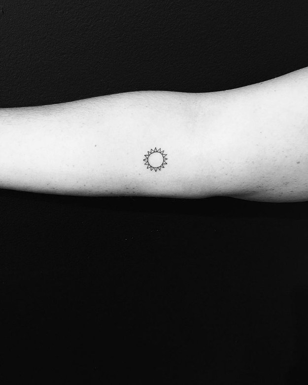 sun tattoo minimalist