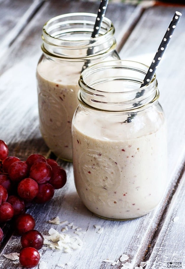 Frozen Grape and Vanilla Coconut Smoothie