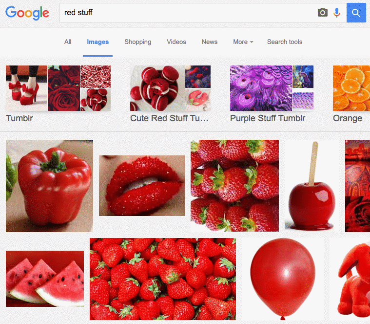 For example, we in the BuzzFeed San Francisco have all seen a lot of stoplights in our time. We probably associate a lamp blaring red, orange, or green with particular signals. But colors also have emotional associations: red is often linked with rage, and blue with sadness or calm. And there are plenty of more nebulous connections.