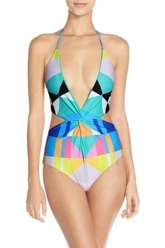 Forever 21 Ladder Cutout One-Piece Swimsuit  Long sleeve bathing suit, One  piece swimsuit red, Swimsuits