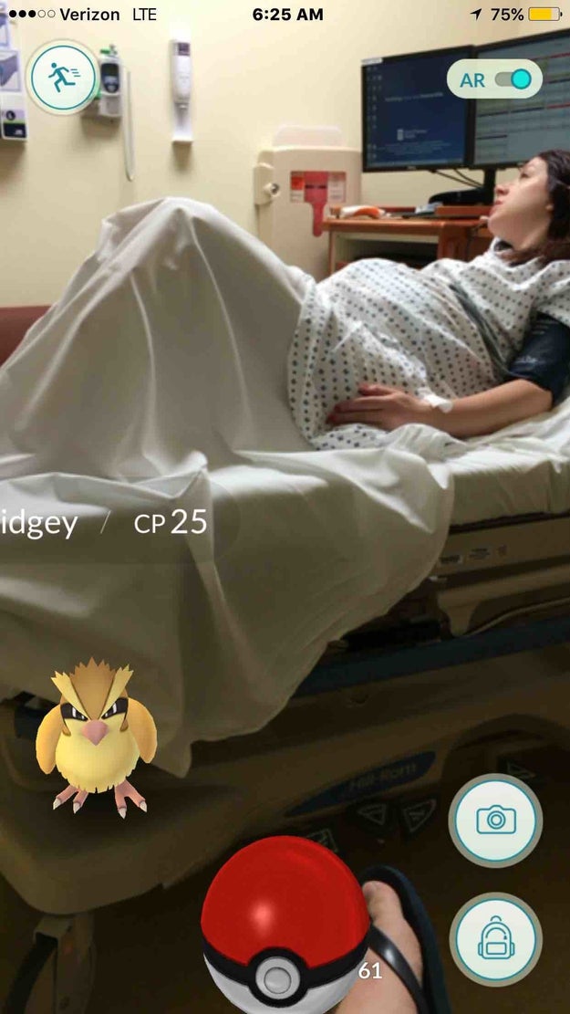 If you're one of the many people who have downloaded Pokémon Go just a day after its release, you probably know how addictive the game is. So, when one man spotted a Pidgey while his wife was about to give birth, he knew he couldn't pass up a great catch.