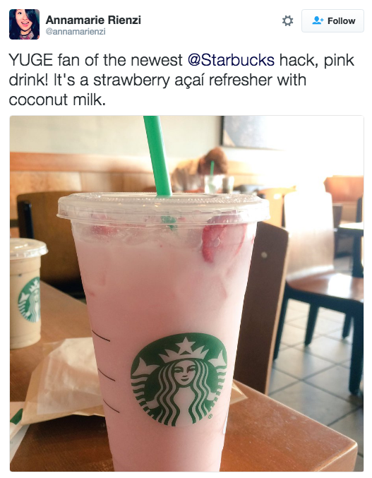 Pink Drink is a must try: