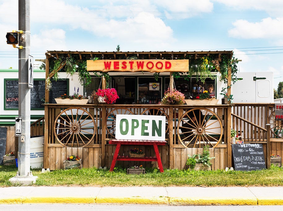 The Westwood, a fully locally sourced and organic food truck, part of Alberta-based outdoor company Treeline Outdoors.