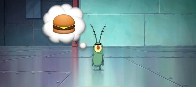 After years and years of failure, Plankton is about to give up on his quest to steal the Krabby Patty Secret formula. His computer wife, Karen, is sick of his antics and he's simply running out of steam. Before he gives up for good though, he decides to give it one more go around -- for old time's sakes! Help Plankton devise a fool proof plan to steal the formula and make sure he doesn't get caught by Mr. Krabs. Good luck!