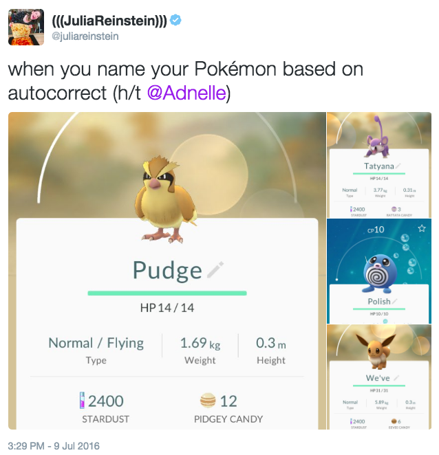 Autocorrect is Officially the Funniest Way to Name Your Pokémon