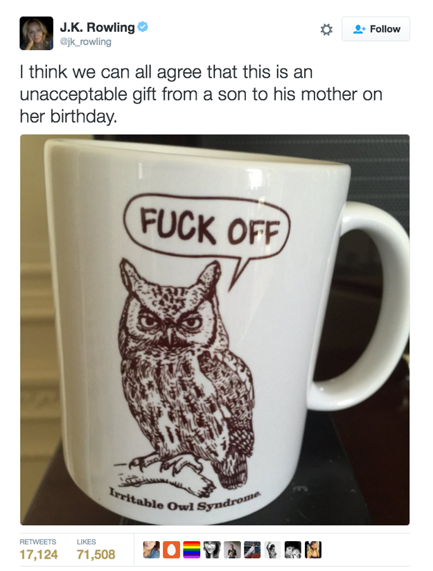 But it looks like one of the most interesting parts of her birthday was when her son decided to present his mom with this gift.