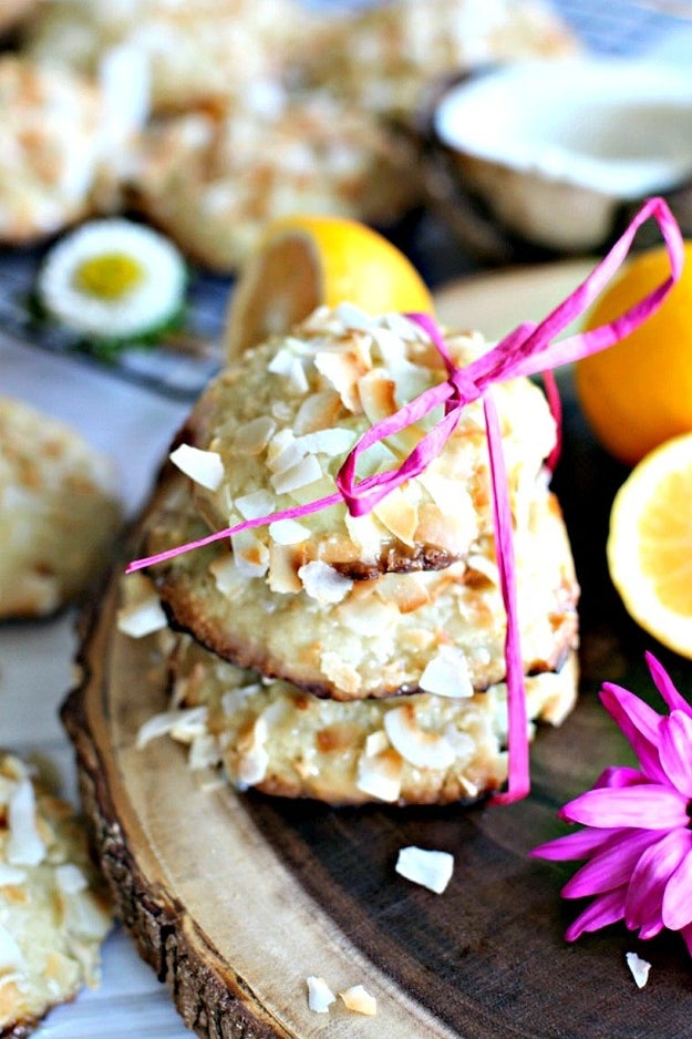 Meyer Lemon Cheesecake Coconut Cookies