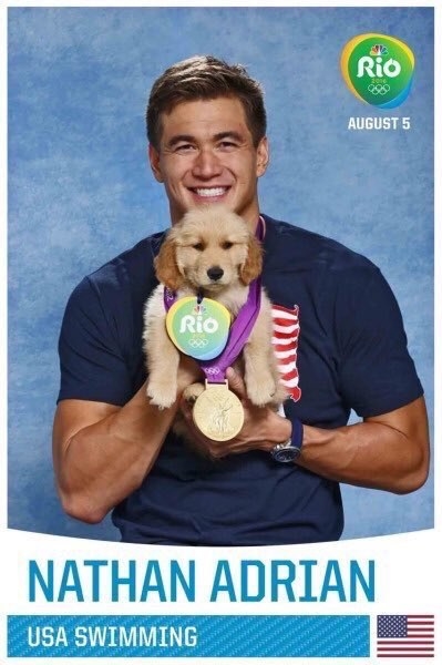 Ahead of the Olympics, American athletes posed with puppies to bring awareness to thousands of animals in shelters still looking for a home.