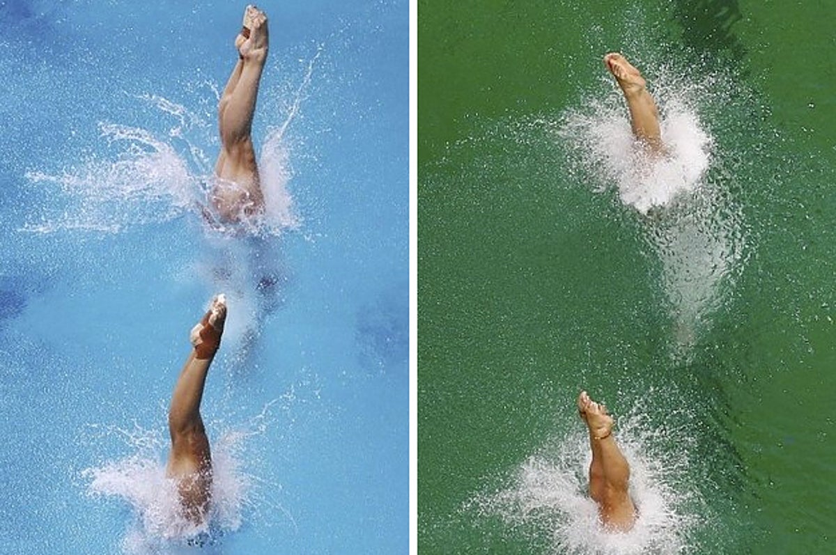 The Diving Pool At The Olympics Turned Green And People Are Grossed Out