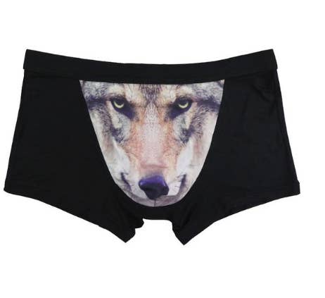 These Boxer-Briefs Look Like A Wolf And It's Making Me Feel Weird