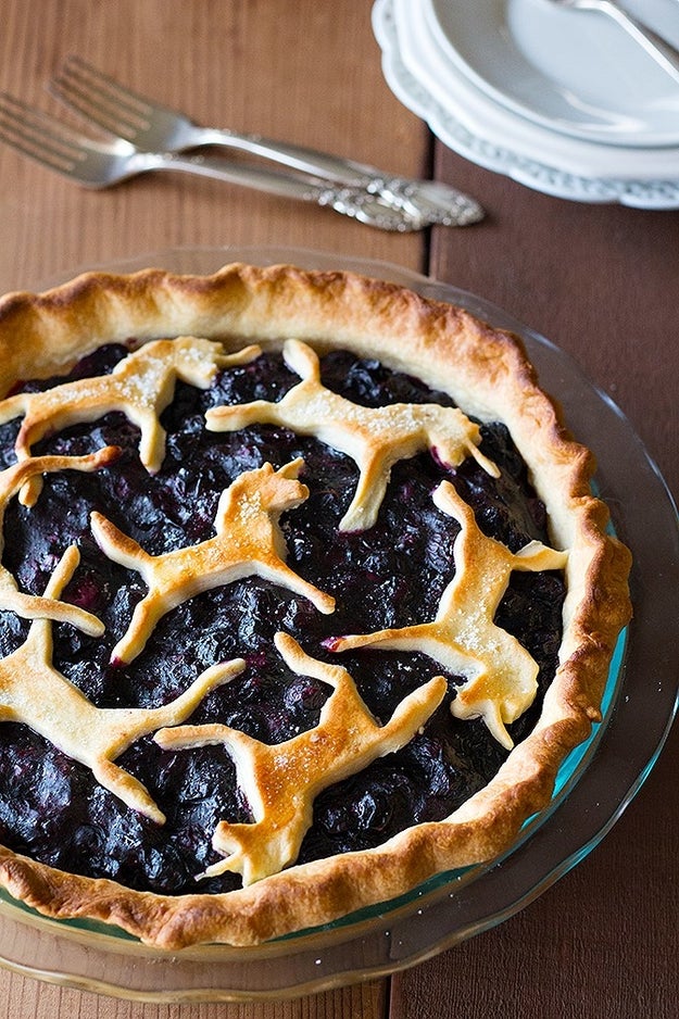 Unicorn Blueberry Pie