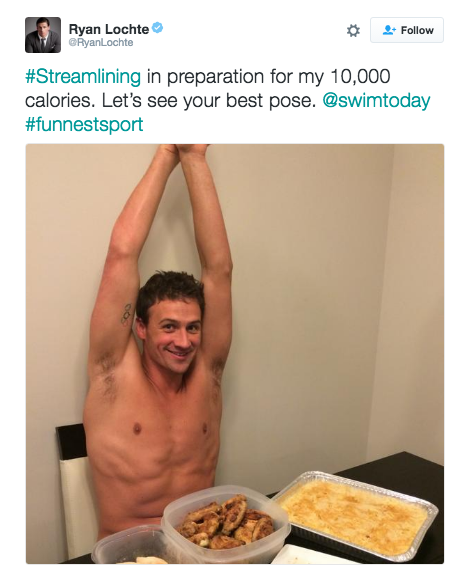 Olympic athletes eat a lot. Like, a lot a lot.