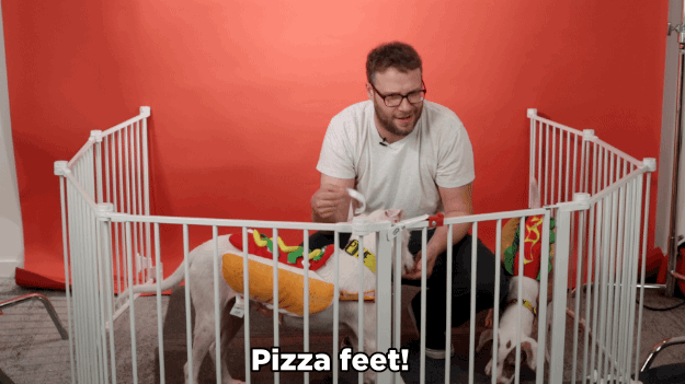 SR: Pizza feet! Easy.