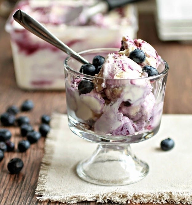 No-Churn Blueberry Cheesecake Ice Cream