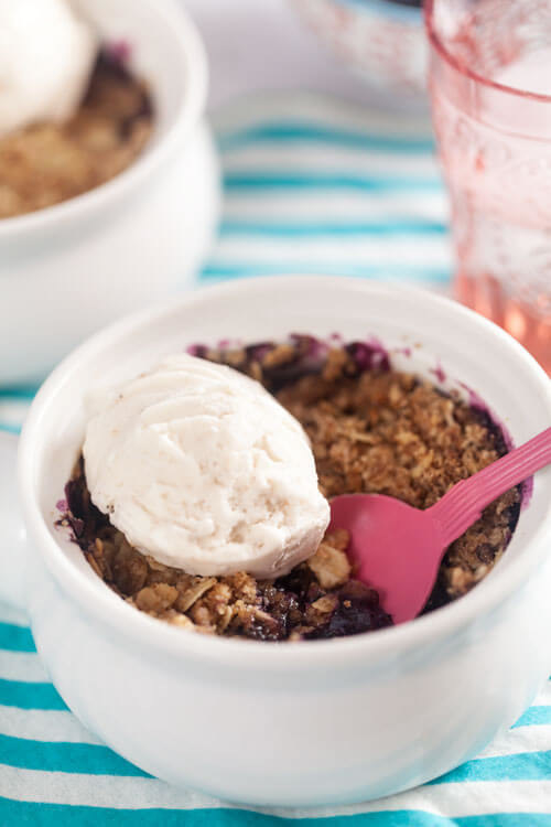 Blueberry Crisp With Lemongrass and Ginger