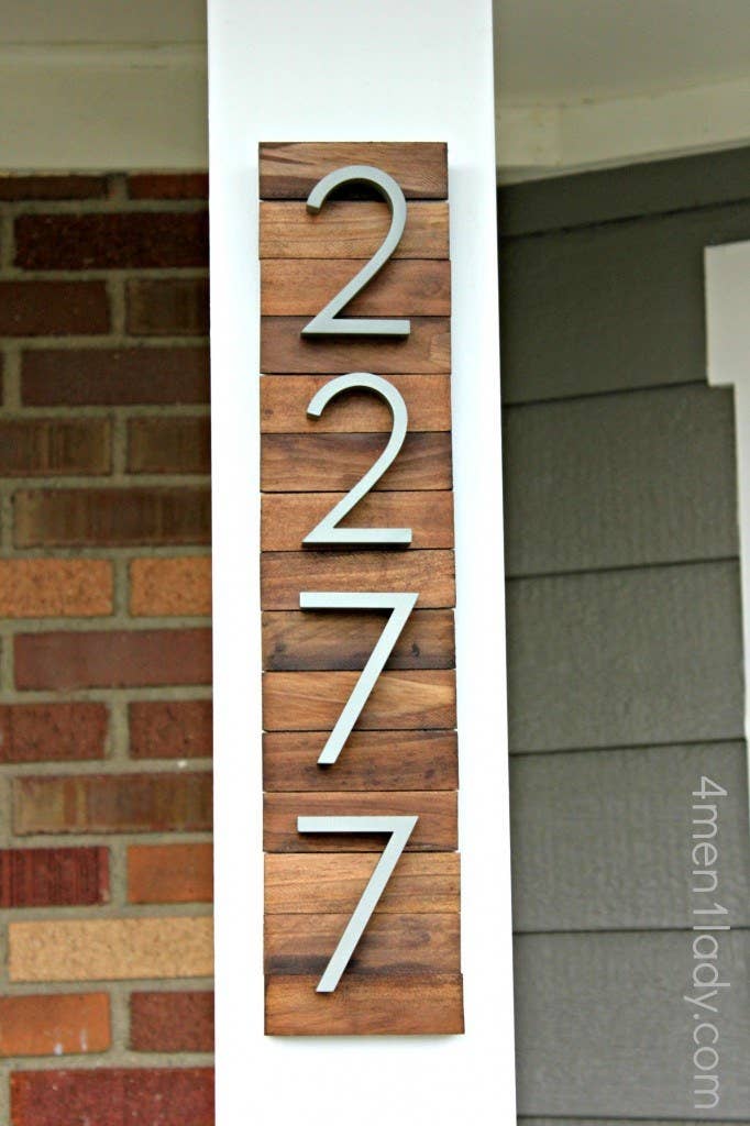 You&#x27;ll still have to buy the house numbers if you want them to look exactly like this, but you could also stencil them on. Here&#x27;s the tutorial.