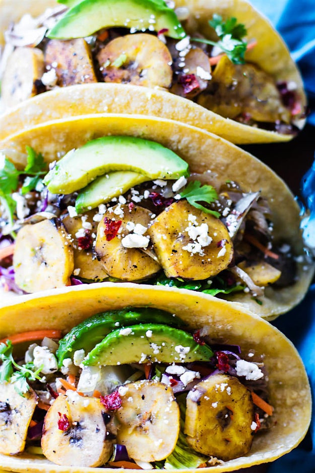 Crock Pot Cuban Pork Tacos with Fried Plantains