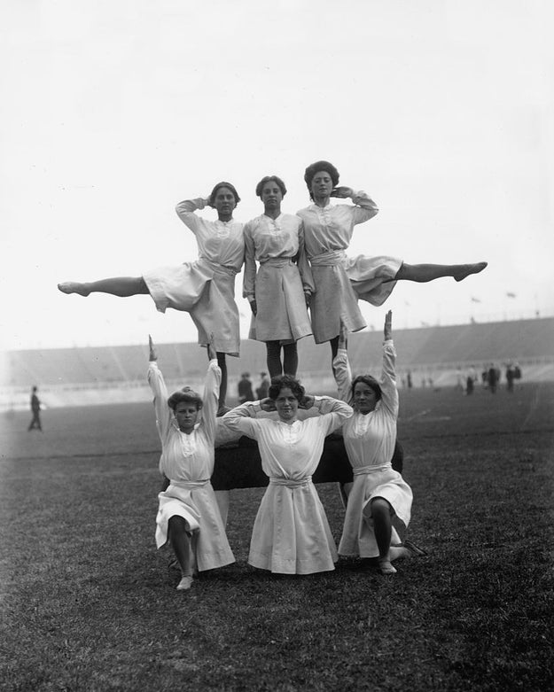 Yeah, we could do this one too probably, 'cause my two most flexible friends could go on the ends and stick their legs out and I could just be the one standing in the middle.