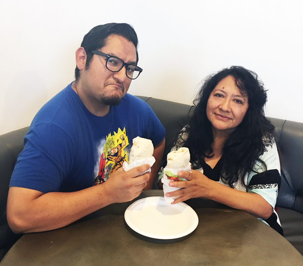 I knew I had to get my hands on this culinary curiosity and try it for myself. And while I was at it, I wanted to get the expert opinion of someone who's been cooking and eating Mexican food her whole life: My mom.