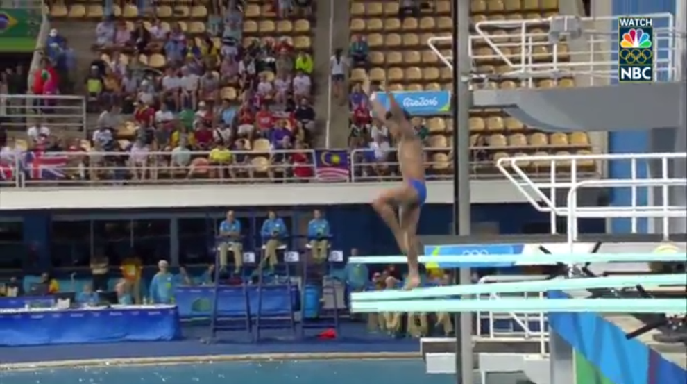 This Olympic Diver's Belly Flop Is One For The Ages