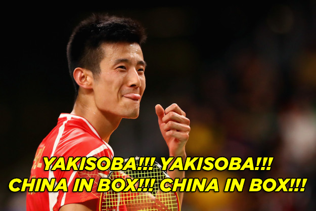 Quando a torcida brasileira apoiou os atletas da China gritando "YAKISOBA!!!" e "CHINA IN BOX!!!".
