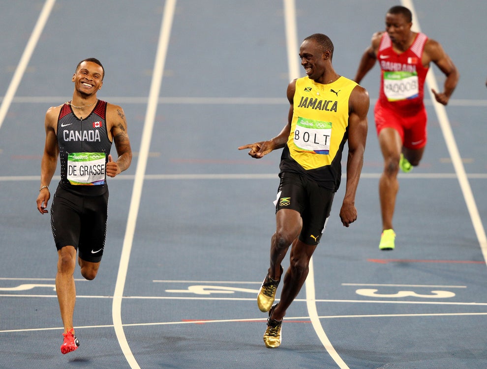 13 Photos Of Andre De Grasse And Usain Bolt Having The Time Of Their Lives