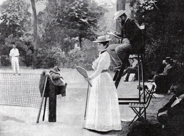 Tennis players in the past.