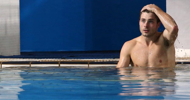 This is Michael Hixon, an olympic diver on team USA.