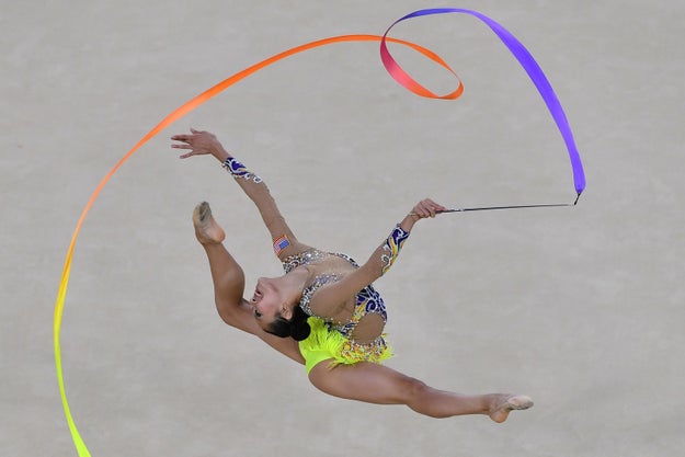 You might be thinking all the Olympic gymnastics events are over, but you are wrong. Rhythmic gymnastics is here, and it is GLORIOUS.