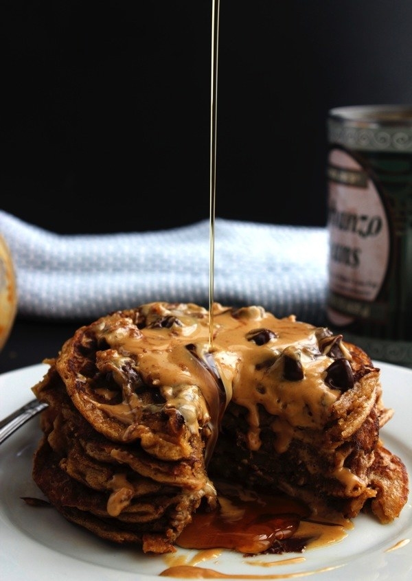 Peanut Butter Chickpea Pancakes