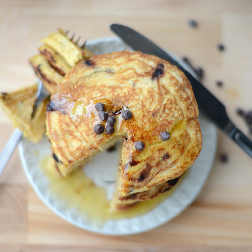 Cornbread Chocolate Chip Pancakes