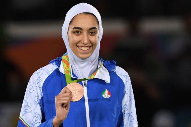 “I am so happy for Iranian girls because it is the first medal, and I hope at the next Olympics we will get a gold,” Zenoorin said after her win.