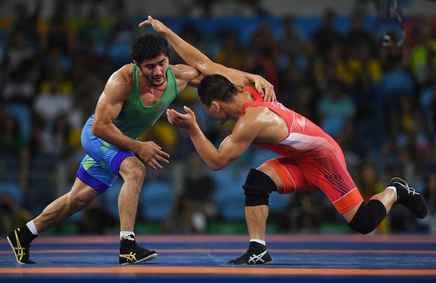 Ganzorigiin Mandakhnaran of Mongolia and Ikhtiyor Navruzov of Uzbekistan wrestled for an Olympic bronze medal in the Men's Freestyle 65kg in Rio on Sunday.