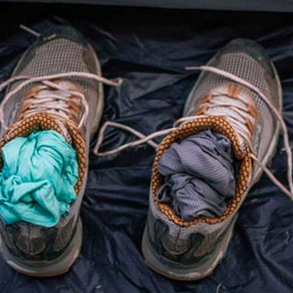 Stuff your shoes with socks or rags to keep insects out of them when you're sleeping.